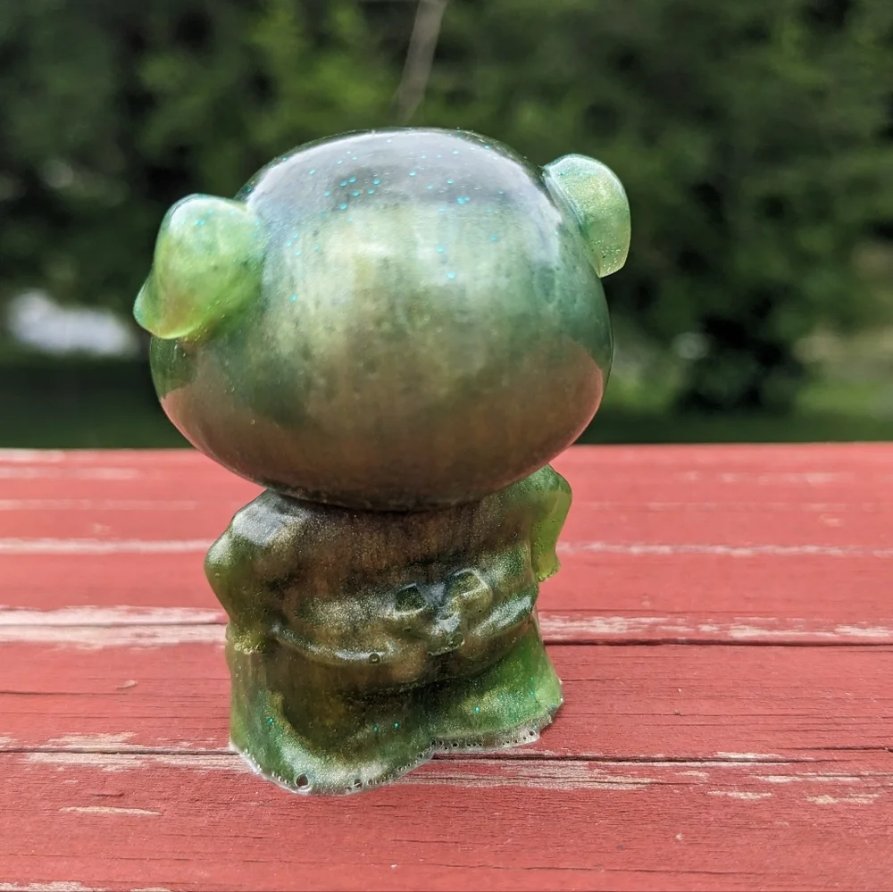 3 Little Pigs Resin Art Handmade Colorful Cute Pig Artisan Gift Piggy Easter - Picture 13 of 16